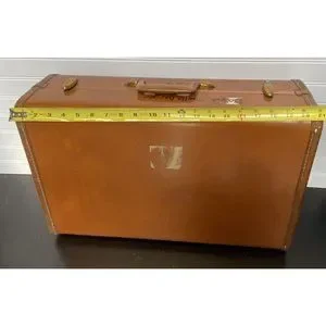 Valise Vintage Rigide Samsonite Shwayder Bros En Cuir Marron - Années 50, Avec Clé, Belle Occasion